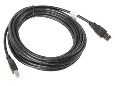 Kabel Lanberg CA-USBA-10CC-0050-BK (USB 2.0 M - USB 2.0 typu B M; 5m; kolor czarny) Kabel Lanberg CA-USBA-10CC-0050-BK (USB 2.0 M - USB 2.0 typu B M; 5m; kolor czarny)