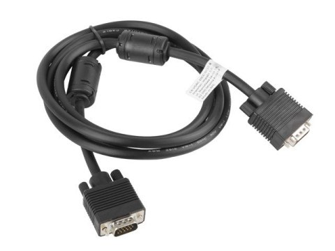 Kabel Lanberg CA-VGAC-10CC-0018-B (D-Sub (VGA) M - D-Sub (VGA) M; 1,8m; kolor czarny) Kabel Lanberg CA-VGAC-10CC-0018-B (D-Sub (VGA) M - D-Sub (VGA) M; 1,8m; kolor czarny)