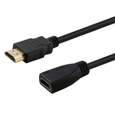 Przedłużacz z przesłoną SAVIO CL-132 (HDMI F - HDMI M; 1m; kolor czarny) Przedłużacz z przesłoną SAVIO CL-132 (HDMI F - HDMI M; 1m; kolor czarny)