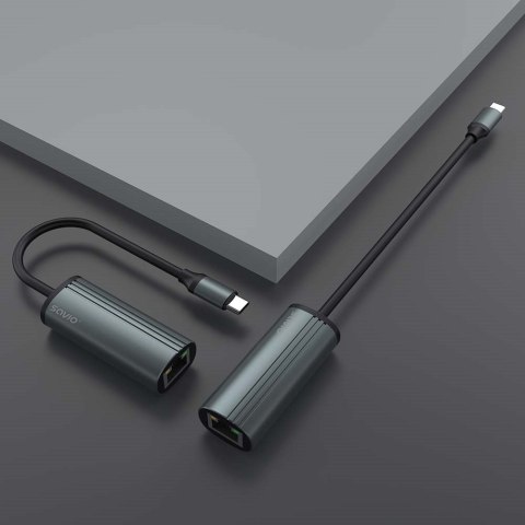 SAVIO AK-56 ADAPTER USB-C 3.1 GEN 1 DO RJ-45 SAVIO AK-56 ADAPTER USB-C 3.1 GEN 1 DO RJ-45