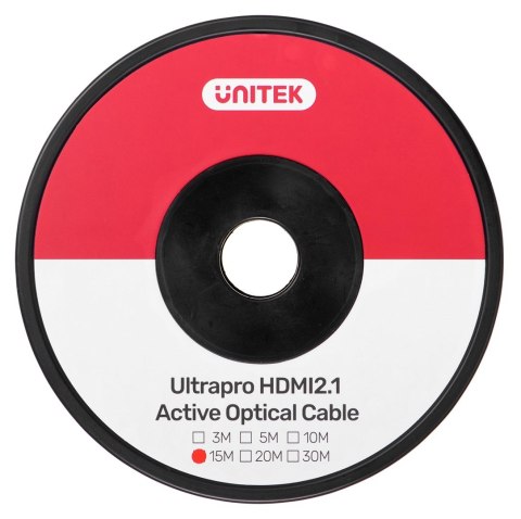 UNITEK KABEL HDMI OPTYCZNY 2.1 AOC,8K, 4K120HZ,15M UNITEK KABEL HDMI OPTYCZNY 2.1 AOC,8K, 4K120HZ,15M