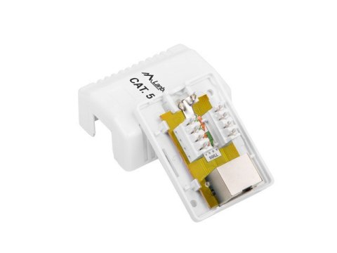 Gniazdo natynkowe Lanberg OS5-0001-W (RJ-45; kat. 5e; FTP; kolor biały) Gniazdo natynkowe Lanberg OS5-0001-W (RJ-45; kat. 5e; FTP; kolor biały)