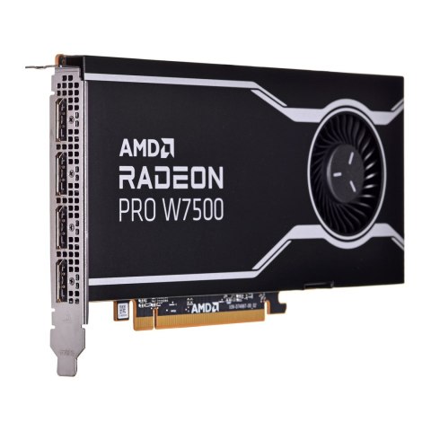 Karta graficzna AMD Radeon Pro W7500 8GB GDDR6, 4x DisplayPort 2.1, 70W, PCI Gen4 x8 Karta graficzna AMD Radeon Pro W7500 8GB GDDR6, 4x DisplayPort 2.1, 70W, PCI Gen4 x8