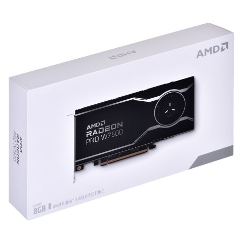 Karta graficzna AMD Radeon Pro W7500 8GB GDDR6, 4x DisplayPort 2.1, 70W, PCI Gen4 x8 Karta graficzna AMD Radeon Pro W7500 8GB GDDR6, 4x DisplayPort 2.1, 70W, PCI Gen4 x8