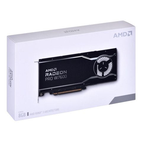 Karta graficzna AMD Radeon Pro W7600 8GB GDDR6, 4x DisplayPort 2.1, 130W, PCI Gen4 x8 Karta graficzna AMD Radeon Pro W7600 8GB GDDR6, 4x DisplayPort 2.1, 130W, PCI Gen4 x8