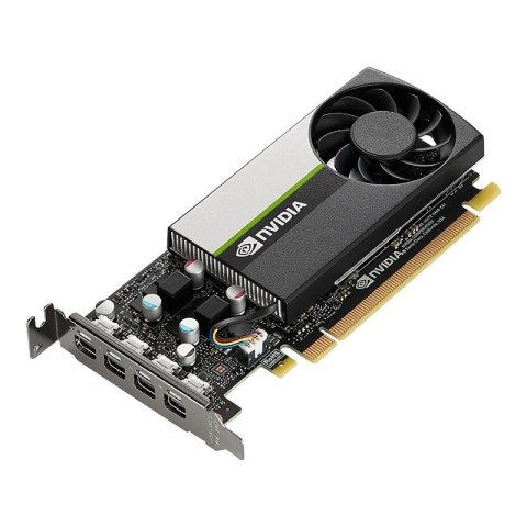 Karta graficzna PNY NVIDIA T1000 4GB, GDDR6, 4x DisplayPort, PCI Express 3.0, LP - ATX bracket, Retail Karta graficzna PNY NVIDIA T1000 4GB, GDDR6, 4x DisplayPort, PCI Express 3.0, LP - ATX bracket, Retail