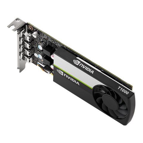Karta graficzna PNY NVIDIA T1000 8GB, GDDR6, 4x mini DisplayPort, PCI Express 3.0, LP - ATX bracket, Retail Karta graficzna PNY NVIDIA T1000 8GB, GDDR6, 4x mini DisplayPort, PCI Express 3.0, LP - ATX bracket, Retail
