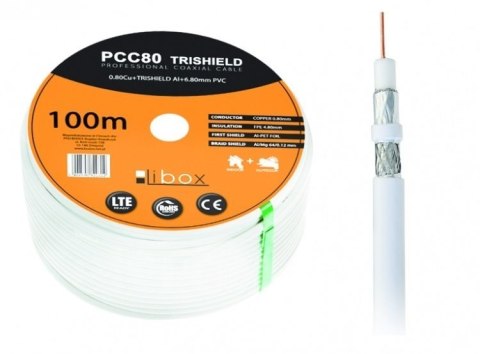 LIBOX KABEL KONCENTRYCZNY PCC80 ŻYŁA 0,8MM CU 100M LIBOX KABEL KONCENTRYCZNY PCC80 ŻYŁA 0,8MM CU 100M