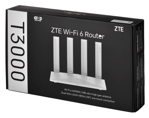 Router ZTE T3000 Wi-Fi 6 router Wi-Fi jednostka IDU Router ZTE T3000 Wi-Fi 6 router Wi-Fi jednostka IDU