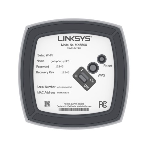 Router sygnału Wi-Fi Linksys MX5501-KE Router sygnału Wi-Fi Linksys MX5501-KE