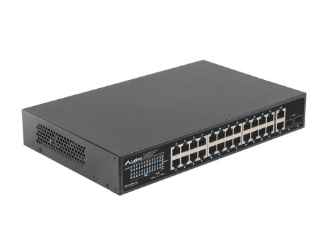 LANBERG SWITCH POE RACK 19" 24X 1GB POE+/2X GB/2X SFP 360W RSGE-24P-2GE-2S-360 LANBERG SWITCH POE RACK 19" 24X 1GB POE+/2X GB/2X SFP 360W RSGE-24P-2GE-2S-360