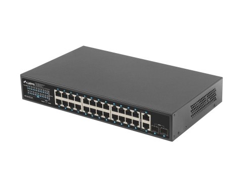 LANBERG SWITCH POE RACK 19" 24X 1GB POE+/2X GB/2X SFP 360W RSGE-24P-2GE-2S-360 LANBERG SWITCH POE RACK 19" 24X 1GB POE+/2X GB/2X SFP 360W RSGE-24P-2GE-2S-360