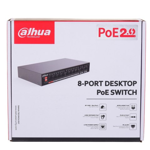 SWITCH POE PFS3010-8ET-96-V2 8-PORTOWY DAHUA SWITCH POE PFS3010-8ET-96-V2 8-PORTOWY DAHUA