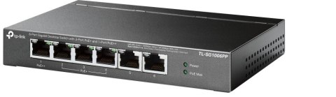 Switch TP-Link TL-SG1006PP Gigabitowy przełącznik typu Desktop, 6 portów, w tym 3 porty PoE+ i 1 port PoE++ Switch TP-Link TL-SG1006PP Gigabitowy przełącznik typu Desktop, 6 portów, w tym 3 porty PoE+ i 1 port PoE++