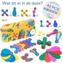 CLIXO klocki magnetyczne jak origami - Zestaw 42 elementów (wielokolorowy)
