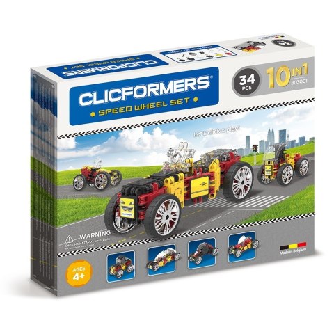 Klocki konstrukcyjne CLICFORMERS - Zestaw 34 el. - Pojazdy (10 w 1)