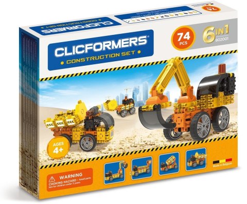 Klocki konstrukcyjne CLICFORMERS - Zestaw 70 el. - Maszyny budowlane (6 w 1) Klocki konstrukcyjne CLICFORMERS - Zestaw 70 el. - Maszyny budowlane (6 w 1)