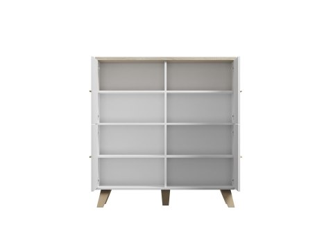 Komoda LOTTA 110 4D biały+ dąb sonoma Komoda LOTTA 110 4D biały+ dąb sonoma