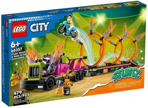 LEGO City Stuntz 60357 Wyzwanie kaskaderskie — ciężarówka i ogniste obręcze LEGO City Stuntz 60357 Wyzwanie kaskaderskie — ciężarówka i ogniste obręcze