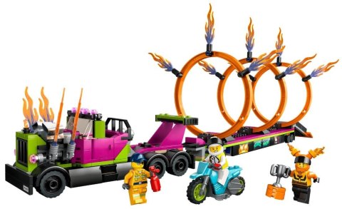 LEGO City Stuntz 60357 Wyzwanie kaskaderskie — ciężarówka i ogniste obręcze LEGO City Stuntz 60357 Wyzwanie kaskaderskie — ciężarówka i ogniste obręcze