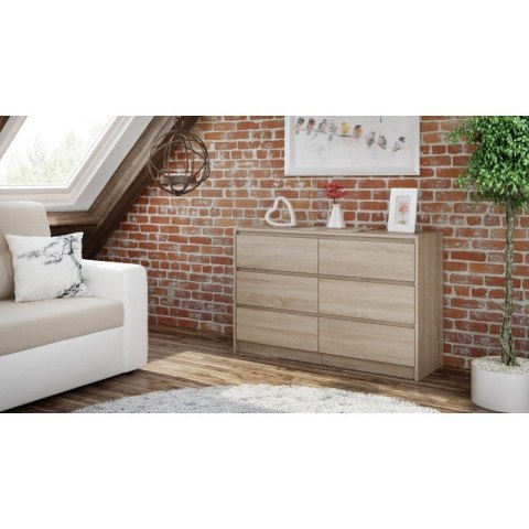 K120 KARO KOMODA 6 SZUFLAD SONOMA K120 KARO KOMODA 6 SZUFLAD SONOMA