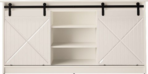 Komoda 160x80x35 GRANERO biały/biały połysk Komoda 160x80x35 GRANERO biały/biały połysk