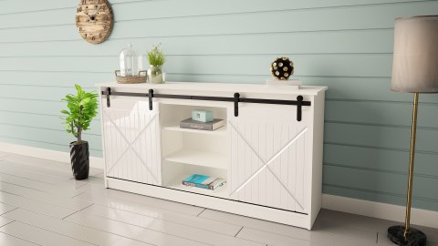 Komoda 160x80x35 GRANERO biały/biały połysk Komoda 160x80x35 GRANERO biały/biały połysk