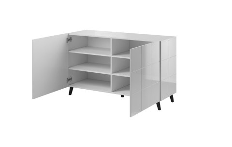 Komoda 2D REJA biały połysk/ biały połysk Komoda 2D REJA biały połysk/ biały połysk