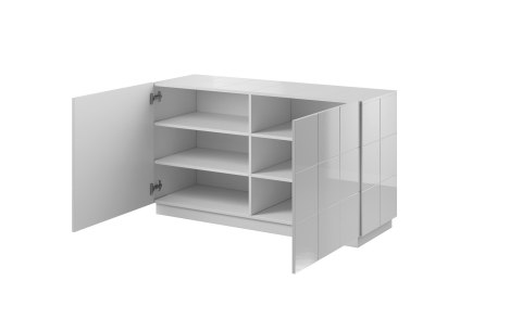 Komoda 2D REJA biały połysk/ biały połysk Komoda 2D REJA biały połysk/ biały połysk