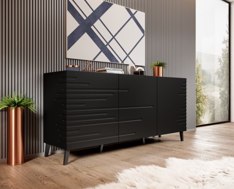 Komoda NOVA 155x40x72 czarny mat Komoda NOVA 155x40x72 czarny mat