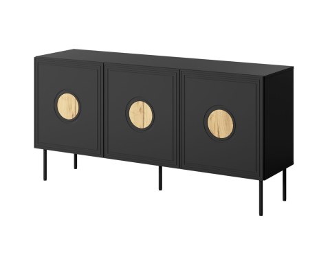 Komoda PALAZZO 150x42x75 czarny + dąb craft Komoda PALAZZO 150x42x75 czarny + dąb craft