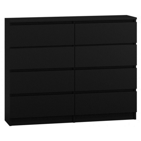 M8 MALWA KOMODA 120CM 8 SZUFLAD CZARNY M8 MALWA KOMODA 120CM 8 SZUFLAD CZARNY