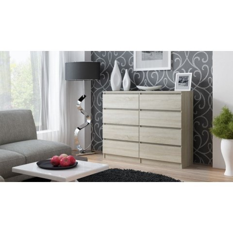 M8 MALWA KOMODA 120CM 8 SZUFLAD SONOMA M8 MALWA KOMODA 120CM 8 SZUFLAD SONOMA