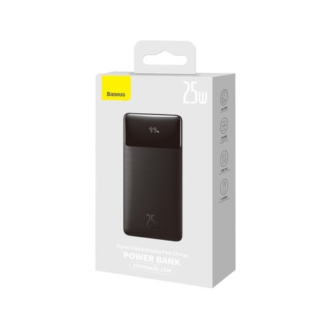 BASEUS POWERBANK BIPOW 20000MAH 25W CZARNY BASEUS POWERBANK BIPOW 20000MAH 25W CZARNY