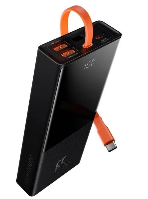 BASEUS POWERBANK ELF 20000MAH, PD, 2XUSB, USB-C + KABEL USB-C 65W (CZARNY) BASEUS POWERBANK ELF 20000MAH, PD, 2XUSB, USB-C + KABEL USB-C 65W (CZARNY)