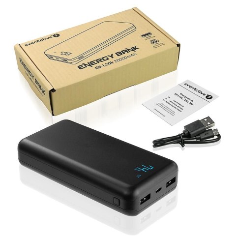 EVERACTIVE POWERBANK LITOWO-POLIMEROWY 20000 MAH EB-L20K EVERACTIVE POWERBANK LITOWO-POLIMEROWY 20000 MAH EB-L20K