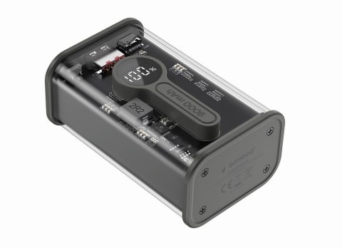GEMBIRD POWERBANK 9000 MAH TRANSPARENTNY, SZYBKIE ŁADOWANIE QC3.0, 9000 MAH, CZARNY GEMBIRD POWERBANK 9000 MAH TRANSPARENTNY, SZYBKIE ŁADOWANIE QC3.0, 9000 MAH, CZARNY