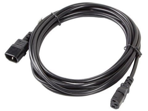 Kabel Lanberg CA-C13E-11CC-0050-BK (C14 / IEC C14 / IEC 320 C14 M - C13 F; 5m; kolor czarny) Kabel Lanberg CA-C13E-11CC-0050-BK (C14 / IEC C14 / IEC 320 C14 M - C13 F; 5m; kolor czarny)