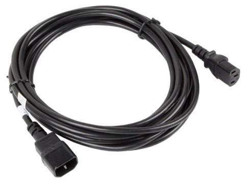 Kabel Lanberg CA-C13E-11CC-0050-BK (C14 / IEC C14 / IEC 320 C14 M - C13 F; 5m; kolor czarny) Kabel Lanberg CA-C13E-11CC-0050-BK (C14 / IEC C14 / IEC 320 C14 M - C13 F; 5m; kolor czarny)