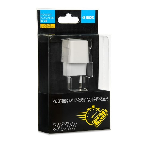 ŁADOWARKA SIECIOWA I-BOX C-38 PD30W USB-C ŁADOWARKA SIECIOWA I-BOX C-38 PD30W USB-C