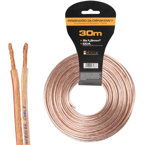 LIBOX KABEL GŁOŚNIKOWY LB0008-30 2X1,5MM (30M) CCA LIBOX KABEL GŁOŚNIKOWY LB0008-30 2X1,5MM (30M) CCA