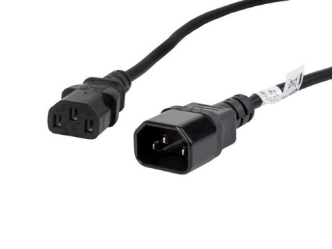 Przedłużacz Lanberg CA-C13E-11CC-0018-BK (C13 / IEC C13 / IEC 320 C13 M - C14 F; 1,8m; kolor czarny) Przedłużacz Lanberg CA-C13E-11CC-0018-BK (C13 / IEC C13 / IEC 320 C13 M - C14 F; 1,8m; kolor czarny)