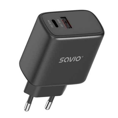SAVIO ŁADOWARKA SIECIOWA 30W QUICK CHARGE, POWER DELIVERY 3.0 LA-06/B SAVIO ŁADOWARKA SIECIOWA 30W QUICK CHARGE, POWER DELIVERY 3.0 LA-06/B