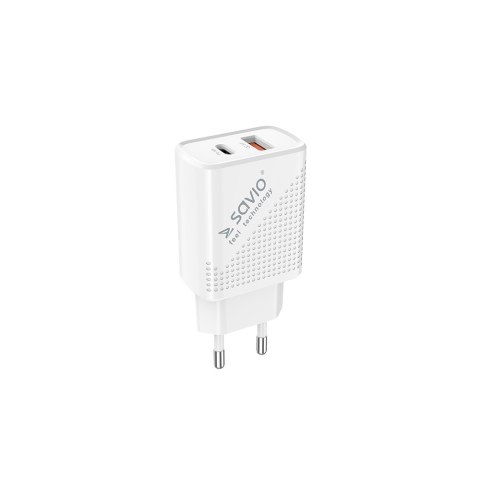SAVIO ŁADOWARKA SIECIOWA USB QUICK CHARGE POWER DELIVERY 3.0 18W LA-04 SAVIO ŁADOWARKA SIECIOWA USB QUICK CHARGE POWER DELIVERY 3.0 18W LA-04