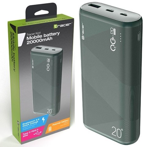 TRACER POWERBANK KORI 20000MAH QC3.0 PD 20W TRABAT47095 TRACER POWERBANK KORI 20000MAH QC3.0 PD 20W TRABAT47095