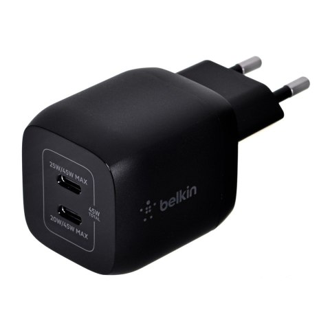 BELKIN WALL CHARGER 45W PD PPS DUAL USB-C GAN BLK BELKIN WALL CHARGER 45W PD PPS DUAL USB-C GAN BLK