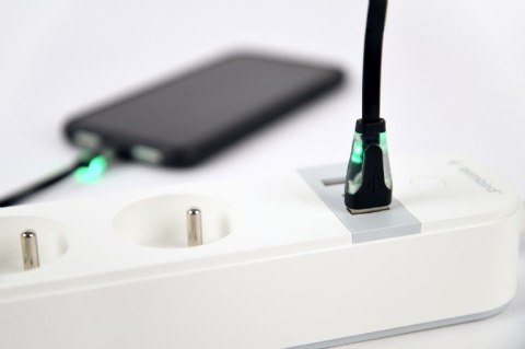 GEMBIRD INTELIGENTNA LISTWA ZASILAJĄCA Z ŁADOWARKĄ USB 4 GNIAZDA PL, BIAŁA GEMBIRD INTELIGENTNA LISTWA ZASILAJĄCA Z ŁADOWARKĄ USB 4 GNIAZDA PL, BIAŁA