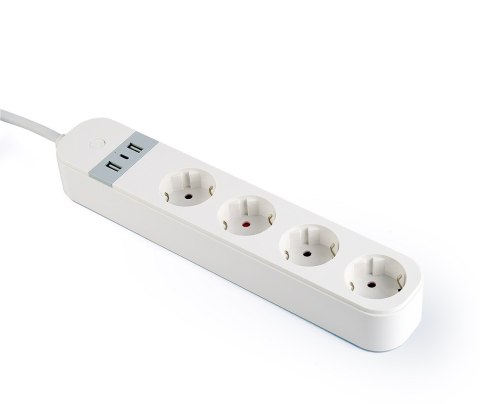 GEMBIRD INTELIGENTNA LISTWA ZASILAJĄCA Z ŁADOWARKĄ USB 4XSCHUKO, BIAŁA GEMBIRD INTELIGENTNA LISTWA ZASILAJĄCA Z ŁADOWARKĄ USB 4XSCHUKO, BIAŁA