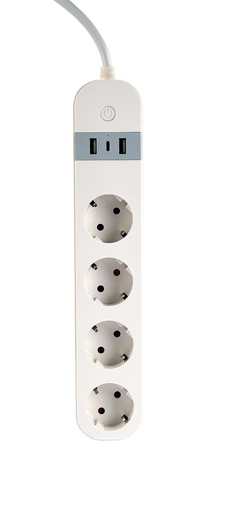 GEMBIRD INTELIGENTNA LISTWA ZASILAJĄCA Z ŁADOWARKĄ USB 4XSCHUKO, BIAŁA GEMBIRD INTELIGENTNA LISTWA ZASILAJĄCA Z ŁADOWARKĄ USB 4XSCHUKO, BIAŁA