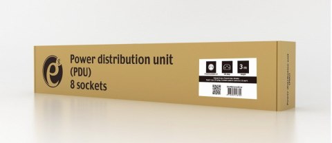 GEMBIRD LISTWA ZASILAJĄCA RACK 19" PDU EG-PDU-014-FC14 1U, 16A, 8X FRANCUSKIE GNIAZDO, WTYK C14, KABEL 3M GEMBIRD LISTWA ZASILAJĄCA RACK 19" PDU EG-PDU-014-FC14 1U, 16A, 8X FRANCUSKIE GNIAZDO, WTYK C14, KABEL 3M